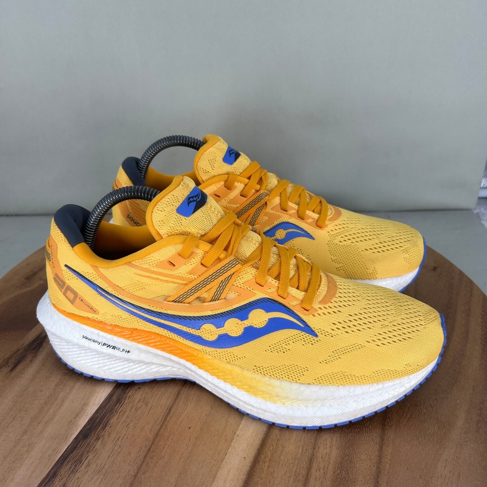 Saucony Triumph 20 Womens Running Shoes Yellow Blue S10759-30 Size 9.5